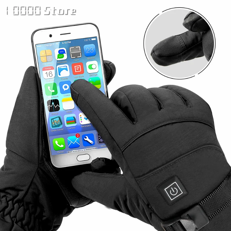 USB Electric Heated Gloves 3.7V 4000 MAh Rechargeable Battery Powered Hand Warmer For Hunting Fishing Skiing Motorcycle Cycling