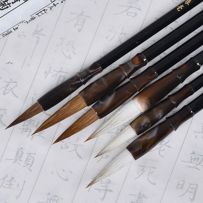 

3pcs/set Chinese Calligraphy Brushes Pen Weasel &multiple Hair Writing Brush For Beginners Official Script Caligrafia Practice