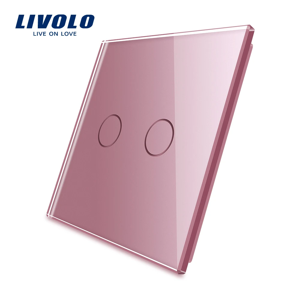 Livolo Luxury Colorful Pearl Crystal Glass,only panel, Single Glass Panel For 1 Gang 2Gangs Wall Touch Switch, no logo