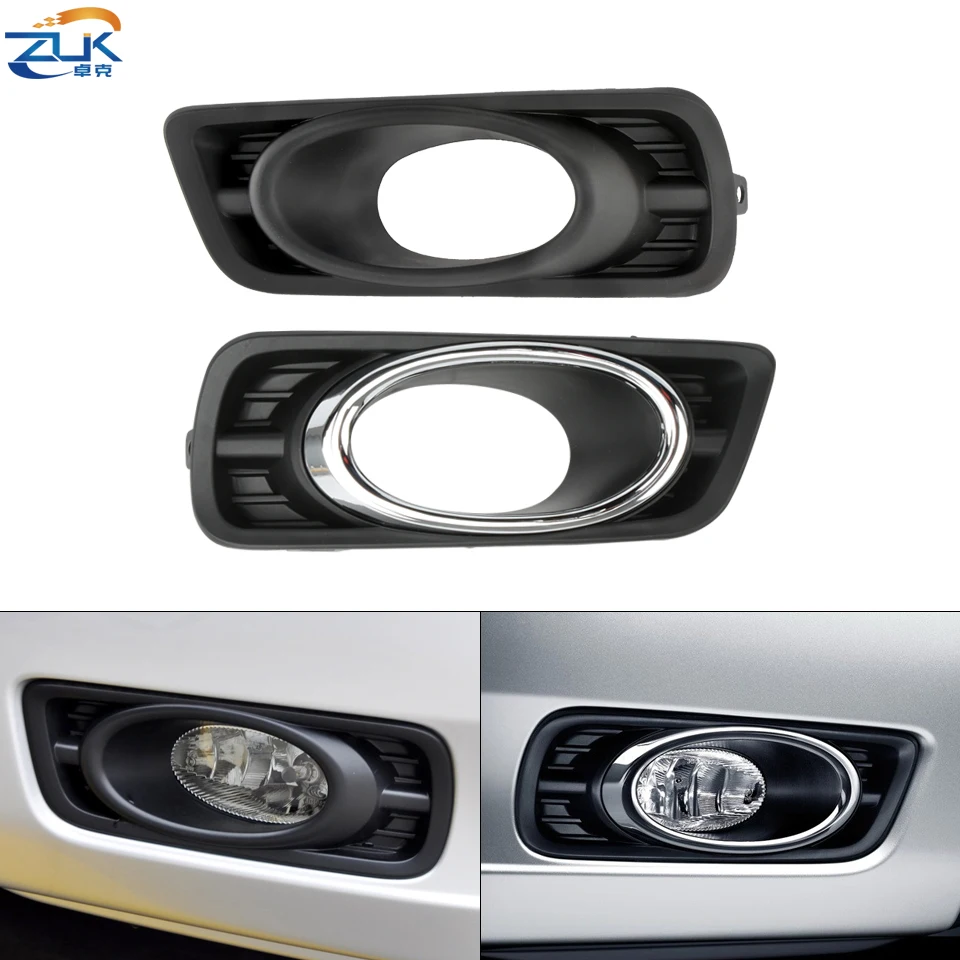 ZUK Front Bumber Fog Light Fog Lamp Cover For HONDA CITY 2012 2013 2014 GM2 GM3 Chrome / Black Type 71109-TM5-H11 71105-TM5-H11