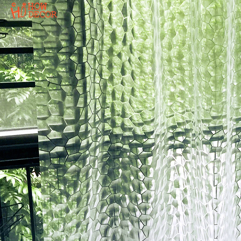 3D Diamond Effect High Quality Thickened and Mildew Proof Shower Curtains Bath Products Bathroom Decor with Hooks Waterproof