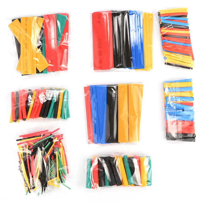 328pcs Heat Shrink Tubing Ratio 2:1 Wire Insulation Flame Retardant Heat Shrink Tube Sleeving Wrap Car Electrical Cable Wire Kit