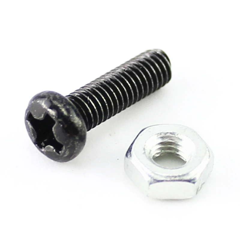 AVSSZ 10 par Audio wideo 86 paneli szafkowych moduł typu D okrągłe płaskie metalowe śruby i nakrętki 3mm O.D 12 14mm długość