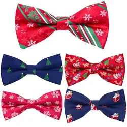 Ricnais  Brand New 2019 Christmas Bow Tie Christmas Tree Snowman Santa Claus Bow Ties Green Red Fastival For Men Wedding Gift