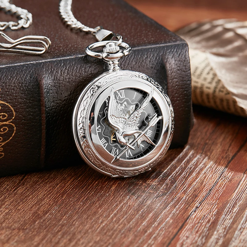 Reloj de pulsera con esfera con mecanismo al descubierto para hombre, Número Romano, Doctor, enfermera, Reloj de bolsillo mecánico, plata, Animal,