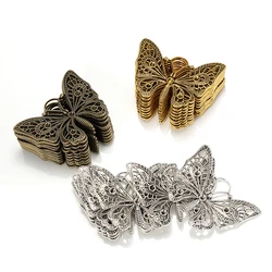 10pcs Butterfly 48x37mm Antique Bronze Butterfly Charm Pendant for DIY Necklace Handmade Craft Jewelry Making Components DIY