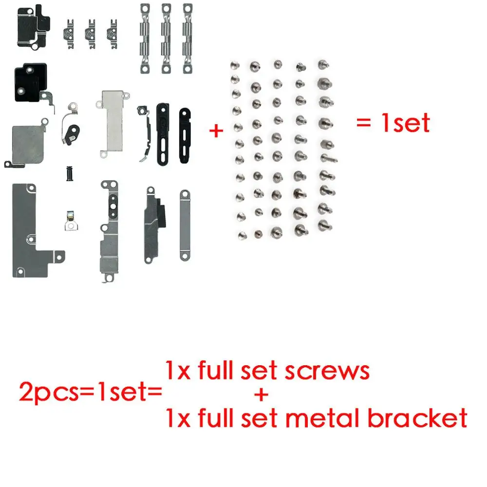 complete Small Metal Internal Bracket Kits + Full Set Screws  For iPhone 7 7 Plus 8 8 Plus mobile phone parts