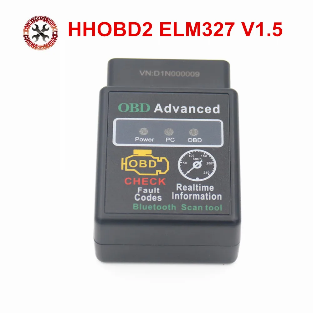 HOT!!! ELM327 HHOBD2 Diagnosis Scanner V1.5/V2.1 ELM327 Works Android Torque PC Bluetooth ELM327 HH OBDII with PIC18F25K80 Chip