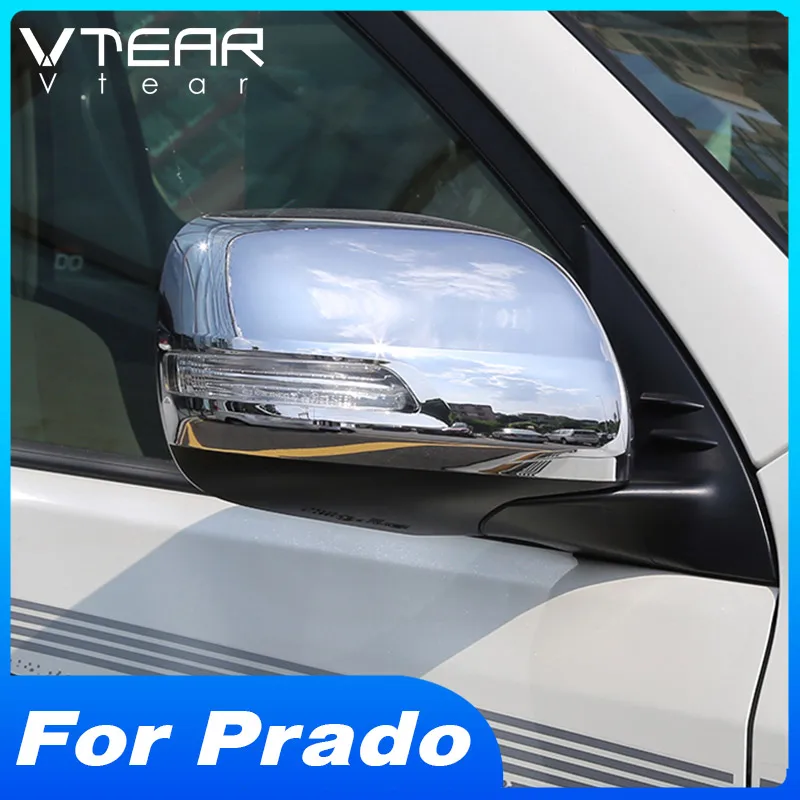 Vtear For Toyota LAND CRUISER Prado 150 rearview mirror decoration cover car exterior styling parts frame accessories trim 2020