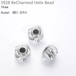 100% Original Crystal from Austria 5928 BeCharmed Helix Bead Austrian loose beads rhinestone for Bracelet necklaces big hole