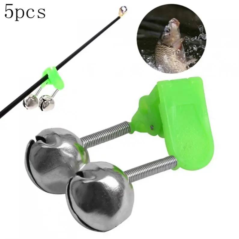 

5pcs/lot Bite Alarms fishing Rod Bells Fishing Accessory Rod Clamp Tip Clip Bell Ring