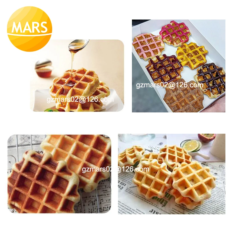 

Snack Machines Commercial Rotate 4pcs Waffle Maker Rotary Waffles Machine Iron Plate Cake Oven, Non Stick Waffle Baker Pan