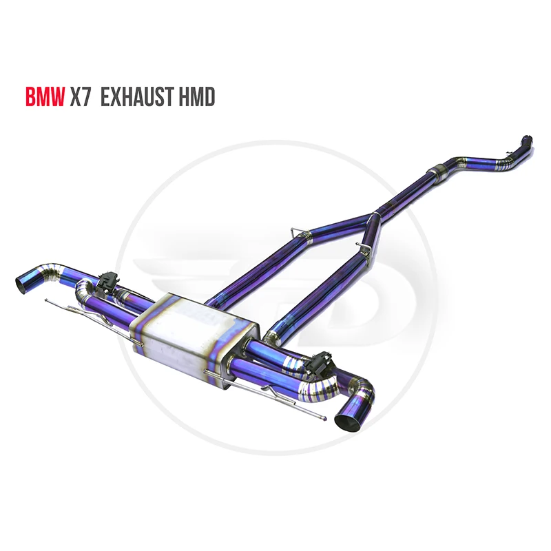 HMD Titanium Alloy Exhaust Systems Is Suitable For BMW X5 X6 X7 G05 G06 G07 Car Modified Electronic Valve Muffler Accessories