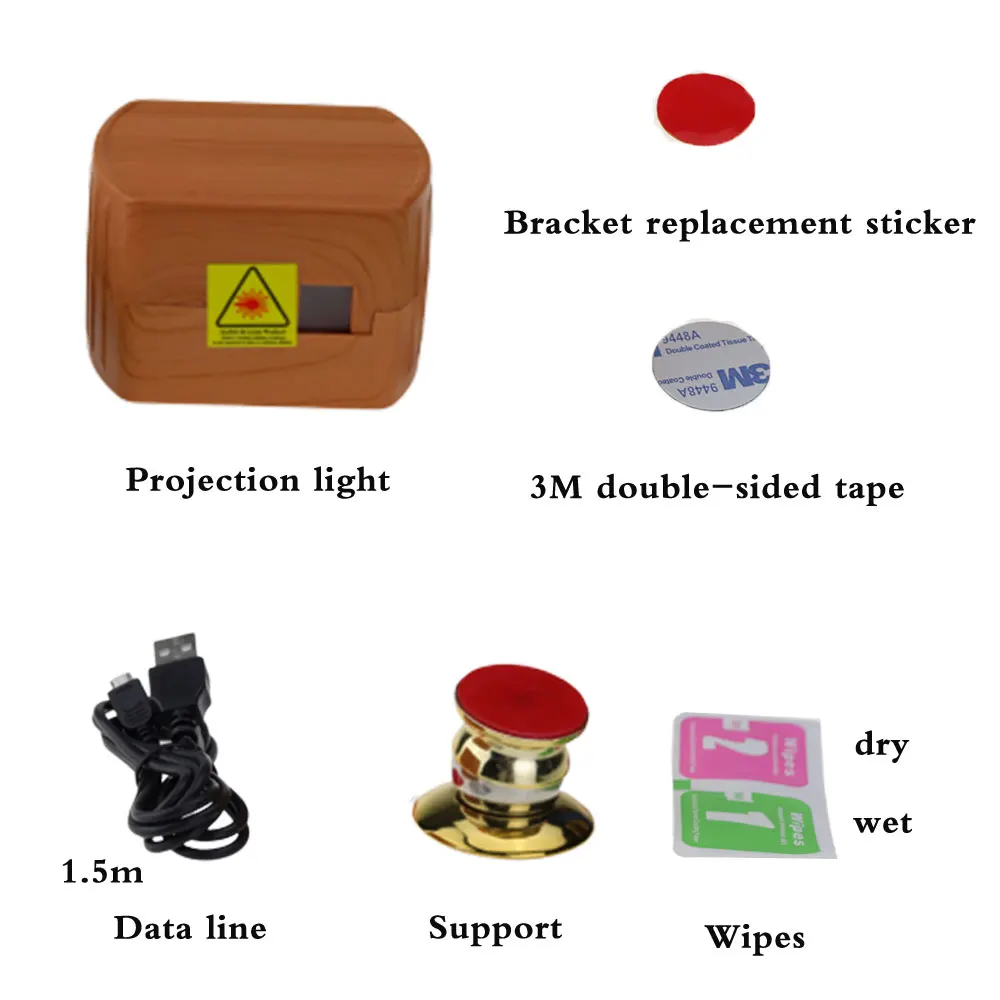 Mini LED Laser Projector Light DJ Disco Effect 4Patterns USB Charge Voice Control Party Lamp For Car KTV DJ Decoration Lighting