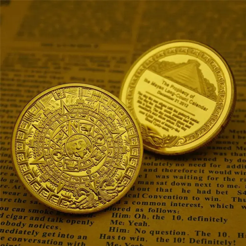 Pyramids Gold American Maya Coins Silver Non-currency Aztec Mexico Foreign Memorial