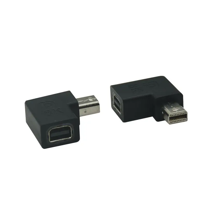 90 degree Angle Displayport 1.4V Thunderbolt Mini DP to Mini DisplayPort 2K 4K/120Hz 8K&60Hz Male to Female Extension connector