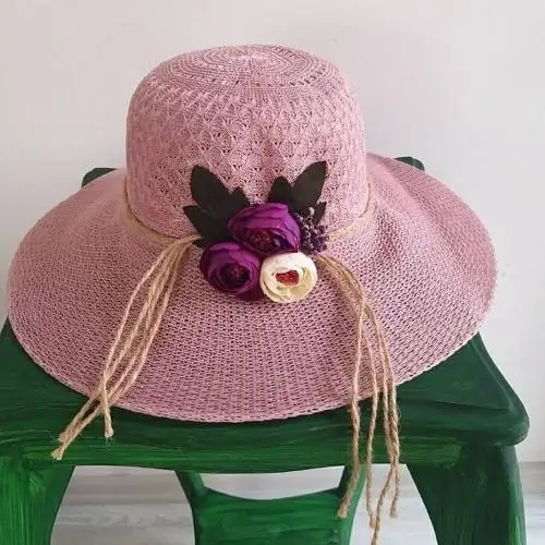 STANDARD SIZE PINK FLOWERING HAT FREE SHIPPING