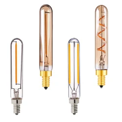 1W 2W lampadine tubolari a LED T20 T6 lampadina a filamento lungo Vintage E12 E14 dimmerabile Edison lampade retrò per lampadario a sospensione