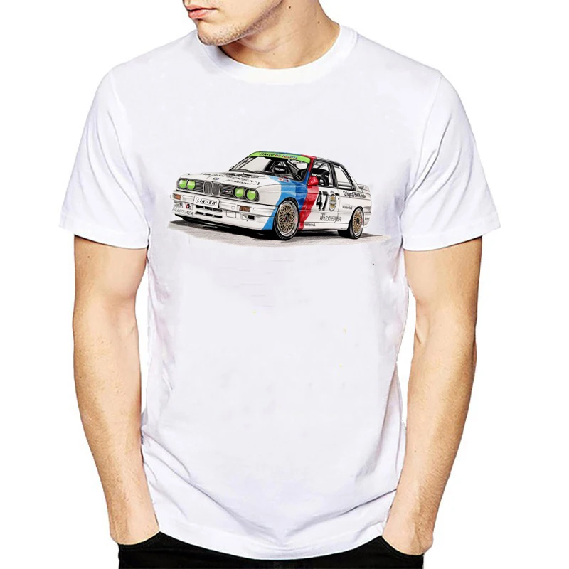 2021 Funny Car T Shirt Men Classic Vintage Cars Cool Supercar Print Male Summer Tops White Camisetas Harajuku Hip Hop Tshirt