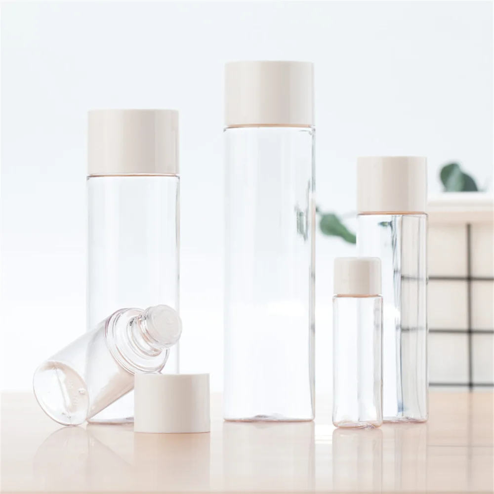 15ml/30ml/50ml/100ml/120ml Transparent Refillable Bottles Sample Bottle Cleansing Oil Travel Skin Care Cosmetics Bottle with Cap