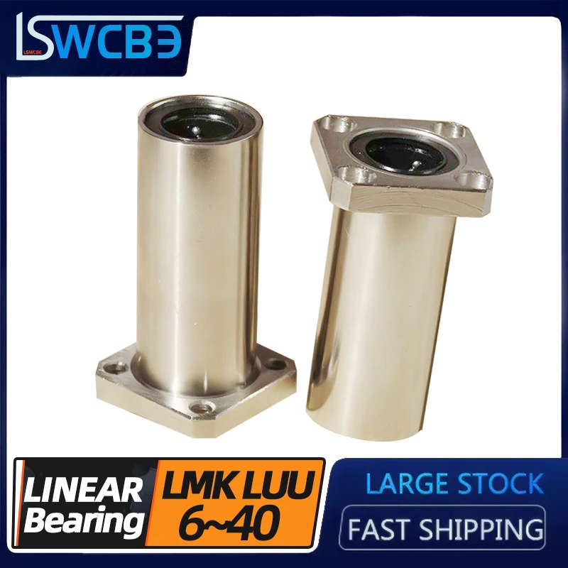 Anti-Rust Electroplating Lengthened Method Blue Linear Bearing LMK6 8 10 12 16 20 25 30 35 40LU Complete Model