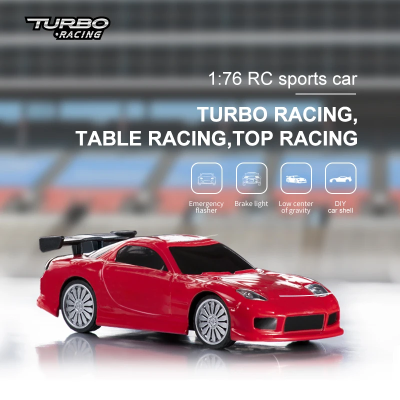 1:76 Turbo Racing C71 Sports RC Car Vehicle Creative Mini Full Proportional RTR Kit RC Car Toys For Kids Adults