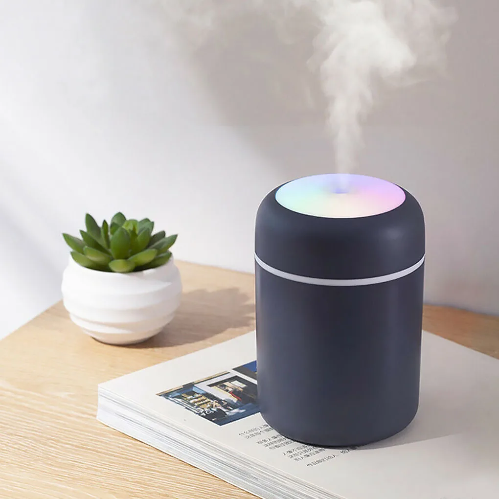 300ml Humidifier Portable USB Ultrasonic Colorful Cup Aroma Diffuser Cool Mist Maker Air Humidifier Purifier With Light For Car