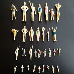 1:150-1:50 Scale DIY Miniature Swimming People Painted Figures Sand Table Layout House Decoration Scenery for Beach Landscape