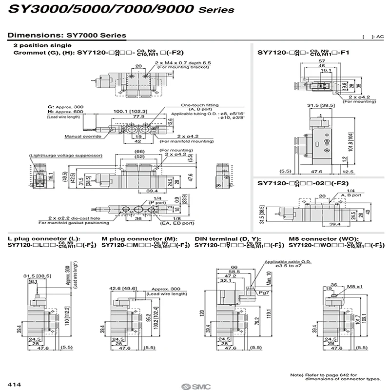 Detalhe 4 de Válvula solenoide Pneumatic High Frequency Reversing Solenoid Valve SY7120/SY7220/SY7320-5LZD-02/C8/C10 SY7120/SY7220-5LZD-C10 SY7220-4LZD-02 Pneumática