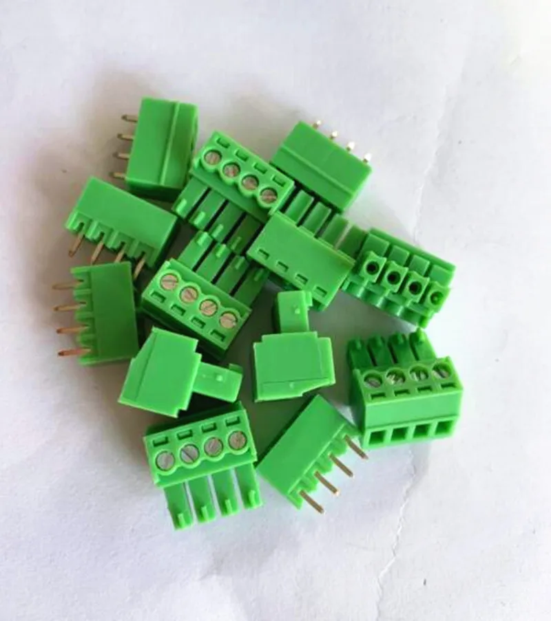 100sets Plug-in terminal block KF2EDGK-pitch 3.81MM 2P 3P 4P ~ 24P Phoenix terminal Straight needle seat