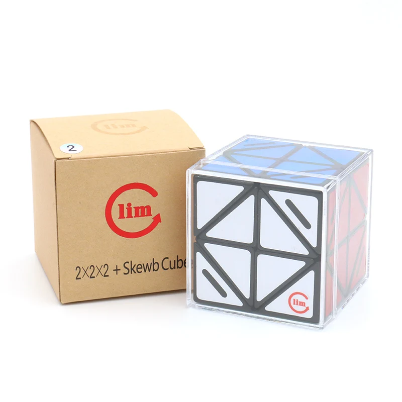 Original novo fangshi f/s lim helicóptero canto limitado girando 2x2x2 cubo mágico quebra-cabeça mais limcube 2x2 brinquedos inclinados para o presente do miúdo