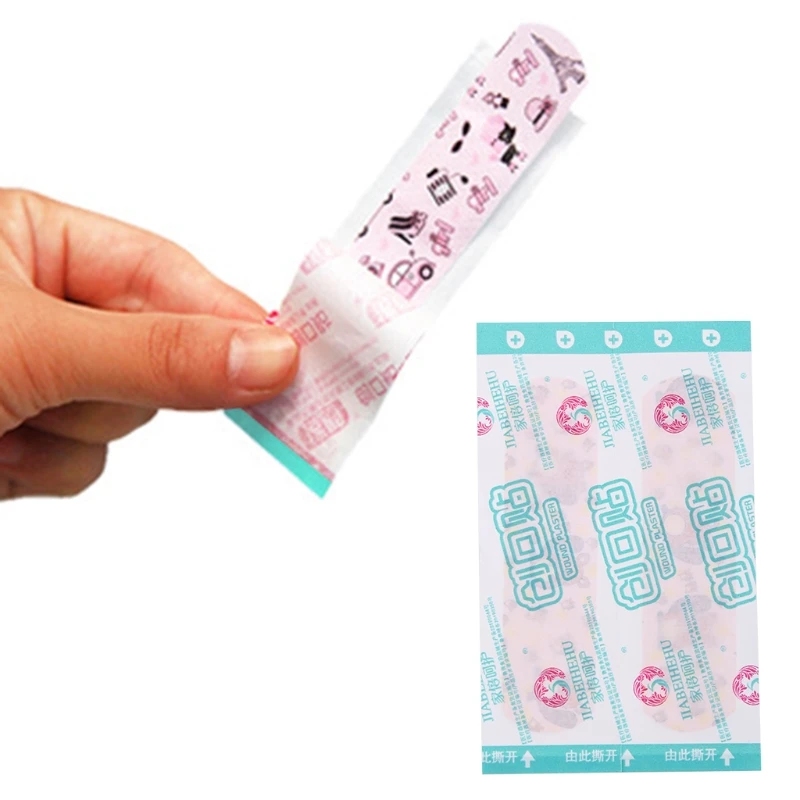 120PCs Waterproof Breathable Cute Cartoon Band Aid Hemostasis Adhesive Bandages First Aid Emergency Kit For Kids Children