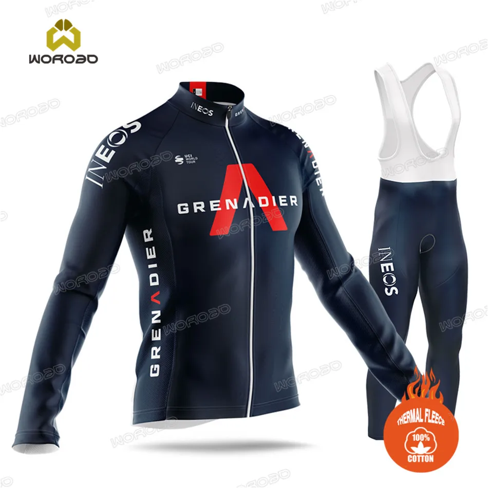 Inverno jaqueta de ciclismo homem camisa conjunto térmico ineos 2022 manga longa moletom mtb ciclismo terno conjuntos uniforme da equipe bicicleta