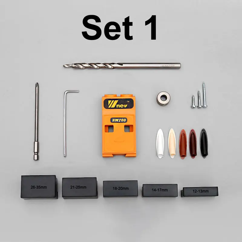 Pocket Hole Jig Kit System For Woodworking With Dust Collection/Drill/Screw/Plug Gift Hole Punch Locator Wood Splicing DIY Tools