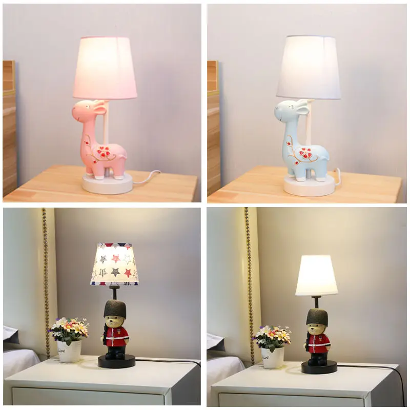 Homhi Children's Room Wall Lamp Bear Guard Bedroom Table Boy Room Bedside Cute Decorative Creative Wandlampen Wall Decor HWL-210