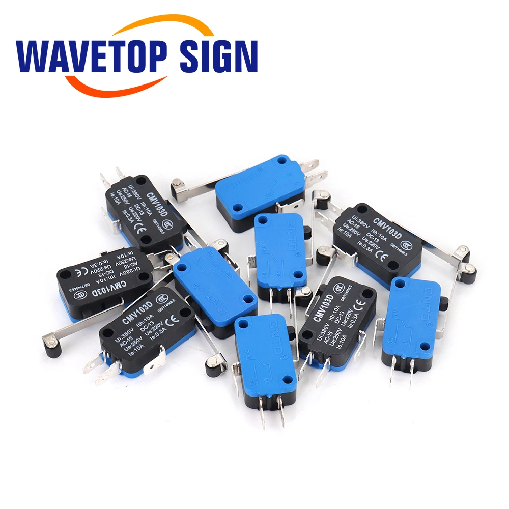 WaveTopSign ขนาดเล็กจํากัด CMV1003C12 Momentary Micro Switch ยาวสําหรับ CO2 เลเซอร์ตัดเครื่องเปลี่ยน CMV103D
