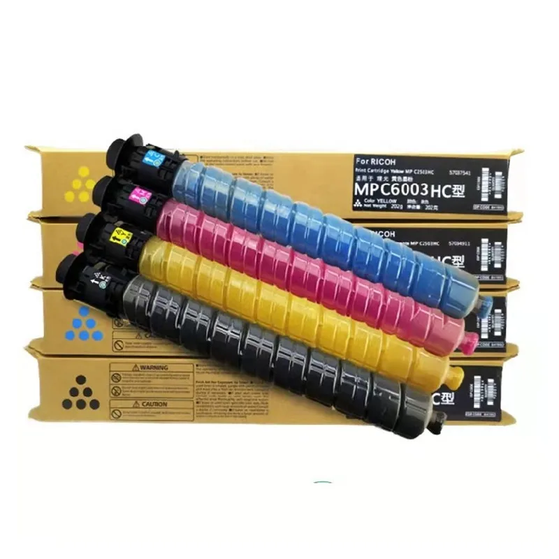 HUIBA-cartucho de tóner de colores C6003, consumible para impresora Ricoh MP C5503 C4503 C4504 C5504 C6004, 4 piezas