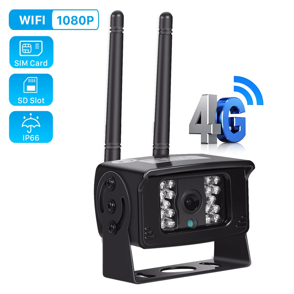 Imagem -06 - Câmera ip à Prova Dágua com Caixa de Metal Full hd 1080p 4g Cartão Sim Wifi Mini Segurança Cctv ao ar Livre Carro Caminhão Escavadeira 2mp