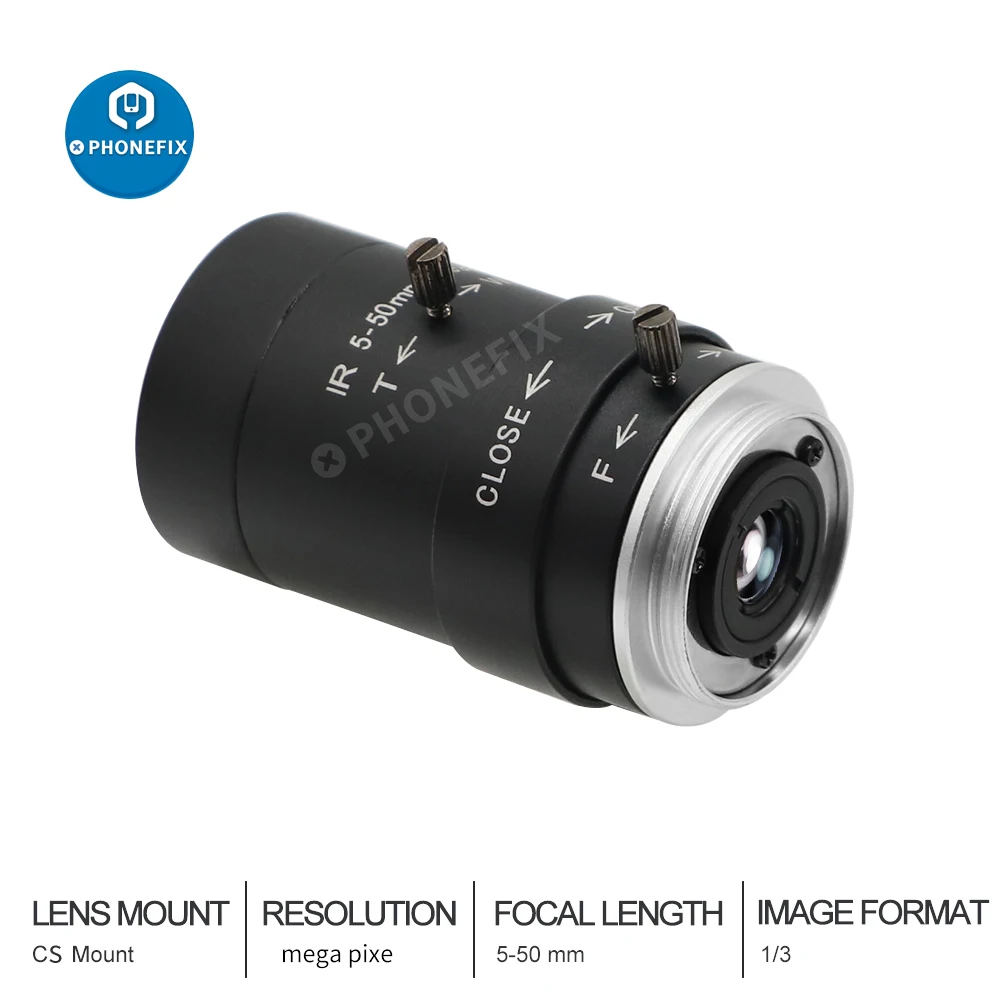 Megapixel CCTV Lens 5-50mm F1.6 CS Mount 1/3