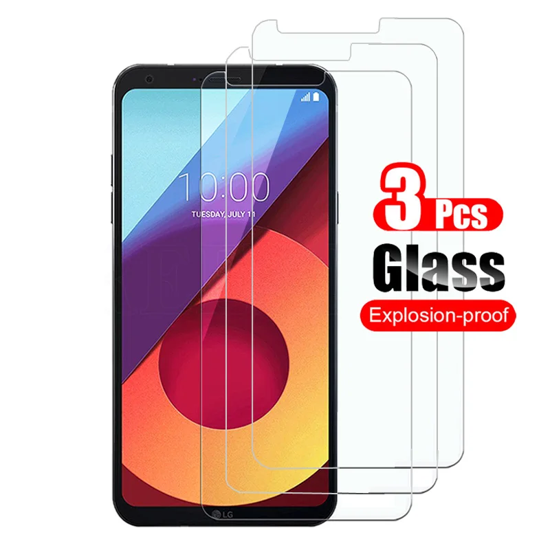 3Pcs Tempered Glass For LG Q6 Glass For LG Q6a Q6 Plus M700N Toughened Phone Protective Shiled Film 9H Clear