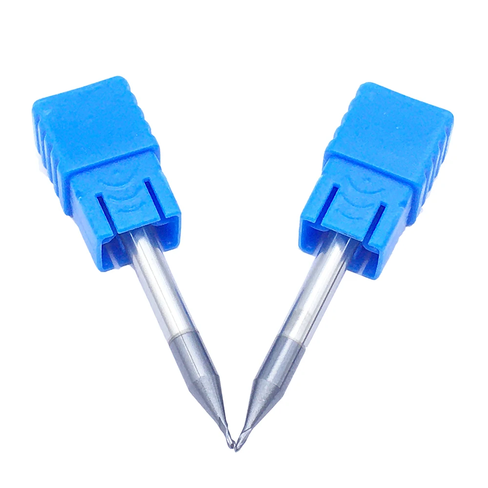 1PC R0.5XD4X50L 2 ขลุ่ยคาร์ไบด์จมูกเครื่องกัด CNC HRC50 เหล็กทังสเตนปลายจมูกปลายตัดเครื่องมือ