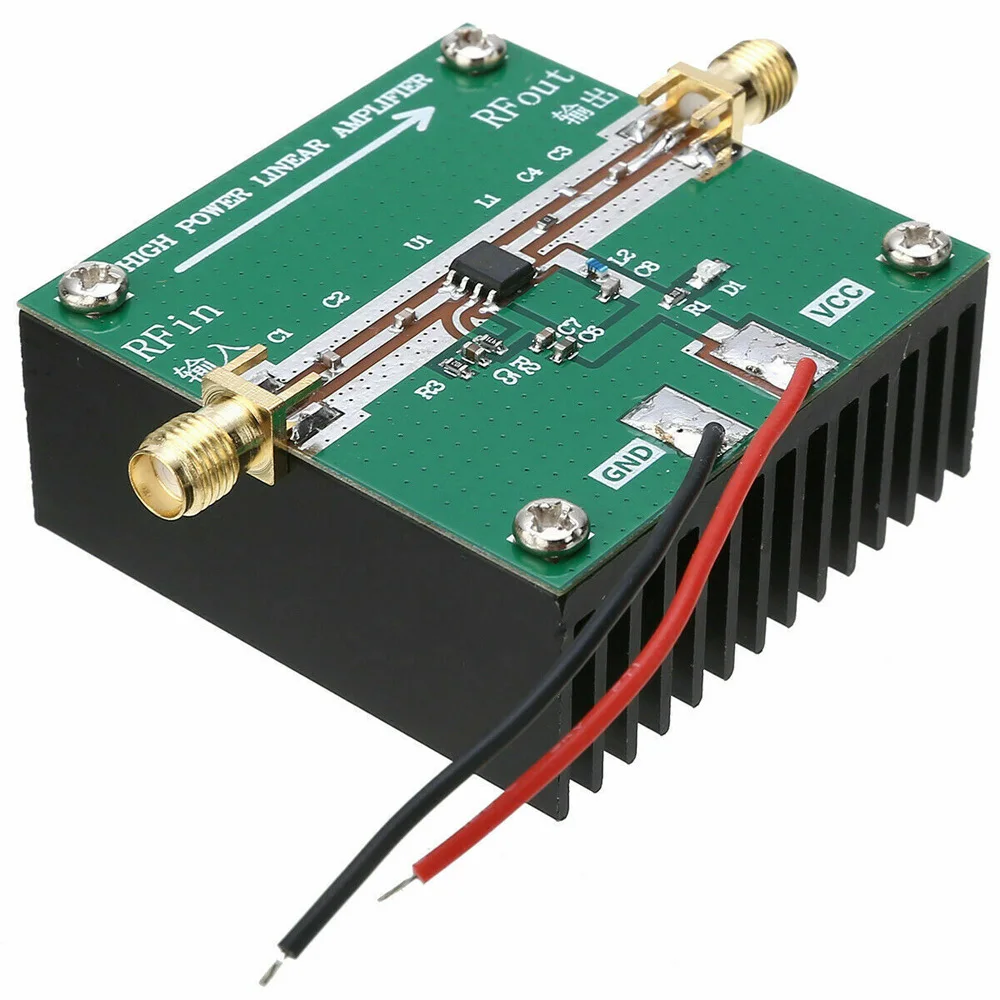 RF2126 400MHZ-2700MHZ broadband RF Power Amplifier 2.4GHZ 1W For Bluetooth Ham Radio Amplifier with heat sink