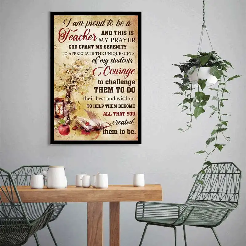 I Am Proud To Be A Teacher And This Is My Prayer Posters For Room Aesthetic