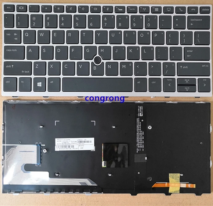 US Backlit Laptop Keyboard for HP Elitebook 830 G5 735 G5 730 G5 with Mouse Point US English Layout