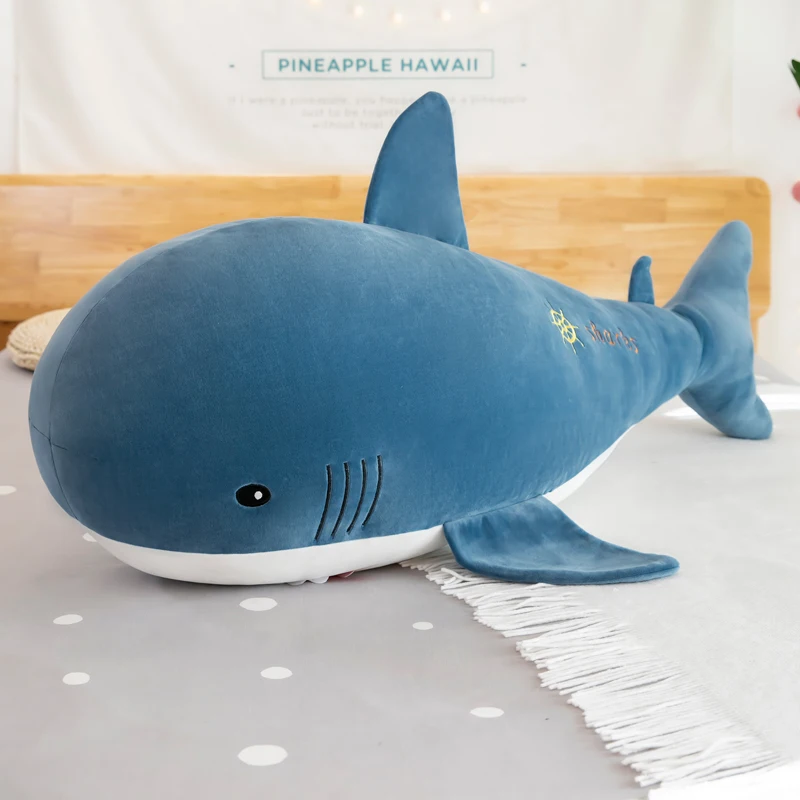 cartoon shark plush toy very soft shark doll Christmas gift b2800