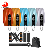 KoKossi 11Pcs/Set 150LBS/200LBS Fitness Resistance Bands Gym Home Muscle Strength Training Pull Rope Yoga Exercise Equipment