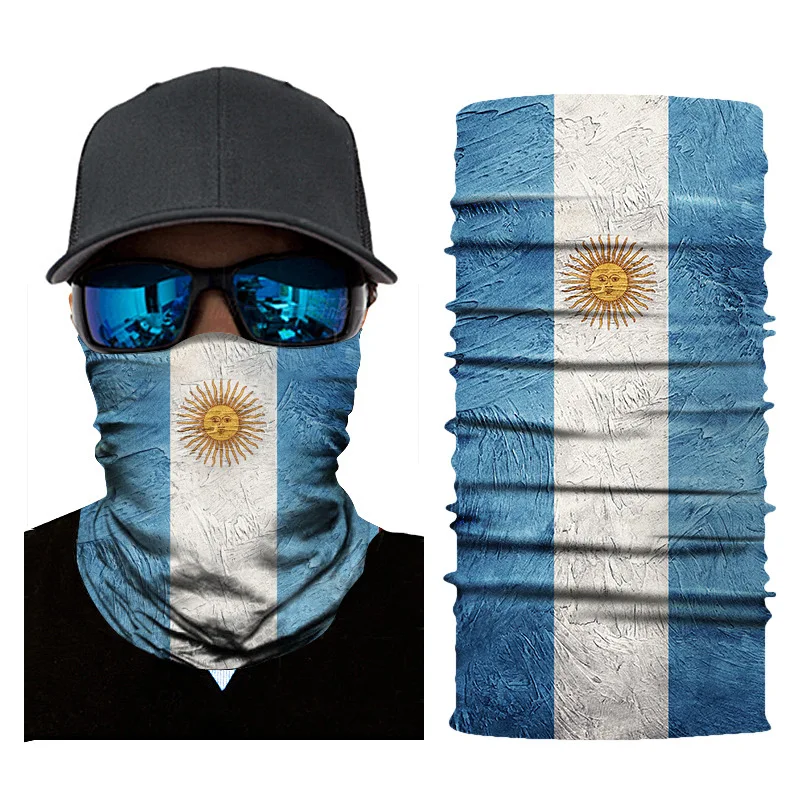 National Flag Magic Scarf Men Cycling Seamless Balaclava Head Scarves Outdoor Sports Headband Neck Warmer Bandanas Face Mesh