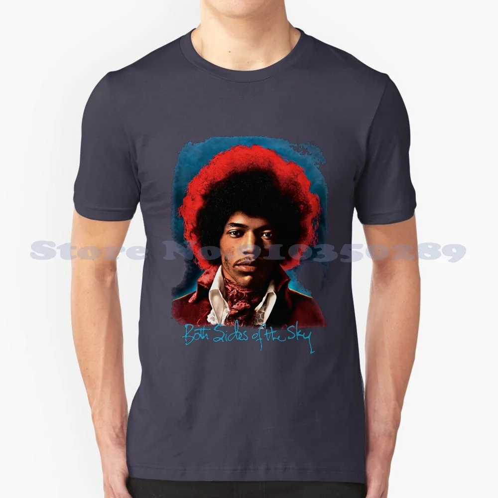 Jimmy Hendriix 100% Cotton T-Shirt Music 70S Both Sides Of The Sky Hippie Guitar Woodstock Hippy Sixties Retro Jefferson