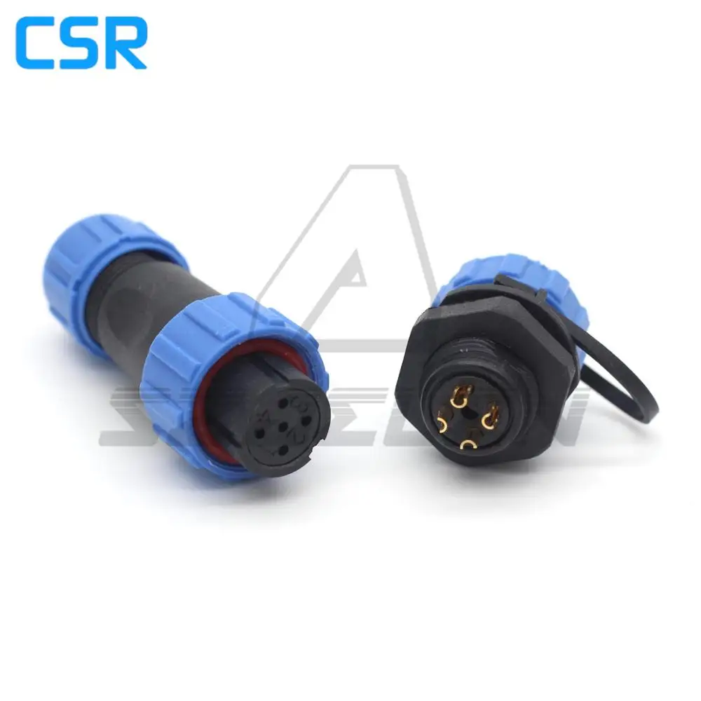 SP13 Waterproof Connectors 2/3/4/5/6/7/9pin Plug Socket, Power Cable Connector,IP68, Female Connector, Male Socket