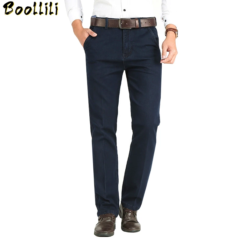 

Skinny Jeans Business For Men Spring Autumn Male Brand Classic Straight Stretch Long Slim Fit Cotton Denim Pants Mens Trousers